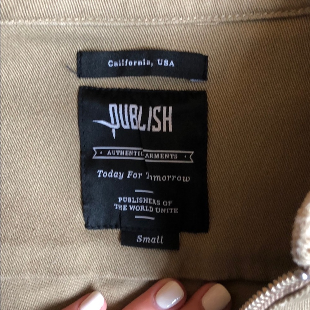 Distressed Canvas Cropped Jacket - image 3